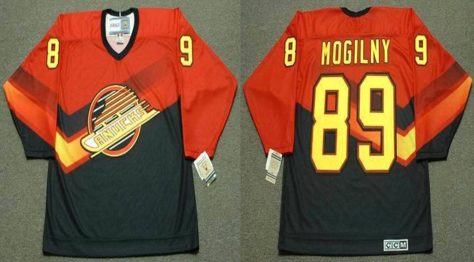 2019 Men Vancouver Canucks 89 Mogilny Orange CCM NHL jerseys